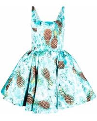 Philipp Plein - Duchesse Pineapple Skies-Print Mini Dress - Lyst