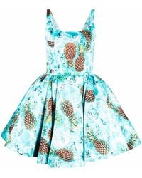 Philipp Plein - Duchesse Pineapple Skies-Print Mini Dress - Lyst