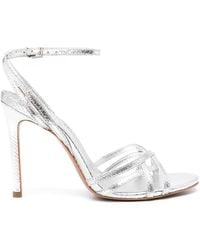 SCHUTZ SHOES - 110Mm Snakeskin-Effect Leather Sandals - Lyst