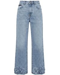 Philipp Plein - Strass-Embellished Floral-Appliqué - Lyst