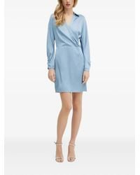 Guess - Gewickeltes Minikleid Mit Gerafften Bündchen - Lyst