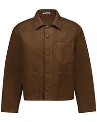 AURALEE - Patch-Pocket Button-Up Coat - Lyst