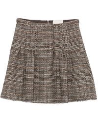 iBlues - Minijupe En Tweed À Plis - Lyst