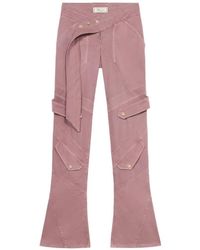 Blumarine - Pantalones Cargo Con Cinturón - Lyst