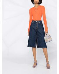Ganni - レースアップ トップ - Lyst