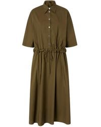 Pinko - Button-Up Belted Midi Dress - Lyst