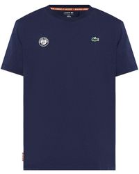 Lacoste - X Roland Garros Cotton T-shirt - Lyst