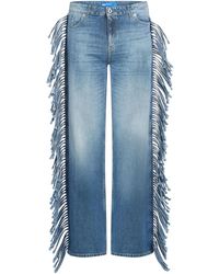 Karl Lagerfeld - Vaqueros con flecos - Lyst