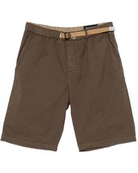 White Sand - Pocket Belted Shorts - Lyst