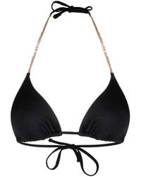 Chiara Ferragni - Crystal-Embellished Halteneck Bikini Top - Lyst