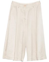 Semicouture - Breanna Pleated Wide-Leg Shorts - Lyst