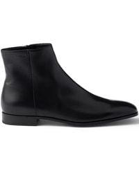 Prada - Bottines En Cuir À Fermeture Zippée 25 Mm - Lyst