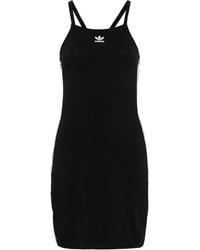 adidas - 3-Stripe Jersey Minidress - Lyst