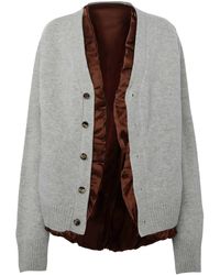 JW Anderson - Cardigan Mit Satinfutter - Lyst