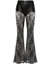 Pinko - Laminated-lace Trousers - Lyst