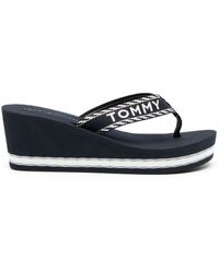 Tommy Hilfiger - 65mm Logo-strap Wedge Sandals - Lyst