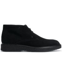 Tod's - Flat Lace-Up Boots - Lyst