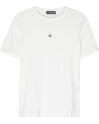 Lorena Antoniazzi - T-shirt Acquarius con applicazione - Lyst