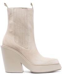 Vic Matié - 120mm Pointed-toe Suede Boots - Lyst
