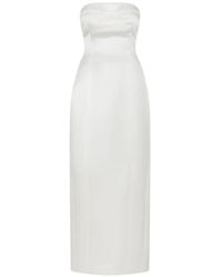 Nicholas - Kasia Strapless Midi-Jurk - Lyst