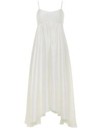 Azeeza - Rachel Asymmetric Silk Midi Dress - Lyst