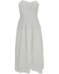 Charo Ruiz - Marlin Strapless Midi Dress - Lyst