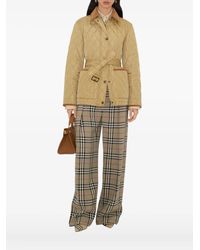 Burberry - Quilted Belted Jacket - Lyst