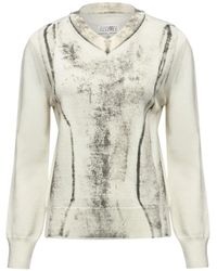 MM6 by Maison Margiela - Abstract-Print Sweater - Lyst