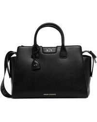 ARMANI EXCHANGE - Large Tag-Detail Tote Bag - Lyst