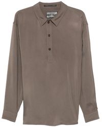 Giorgio Armani - Buttoned Long-Sleeve Polo Shirt - Lyst