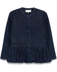 LIBEROWE - Chaqueta vaquera con peplum - Lyst