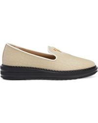Giuseppe Zanotti - Tim Logo-Lettering Loafers - Lyst