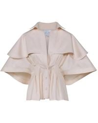 Johanna Ortiz - Suspiro Gaucho Tiered-Cape Top - Lyst