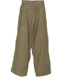 Neighborhood - Wide-Leg Cotton Trousers - Lyst