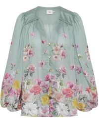 Aje. - Dreamscape Blouse Met Bloemenprint - Lyst
