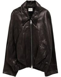 KHAITE - シャーリングヘム レザージャケット - Lyst