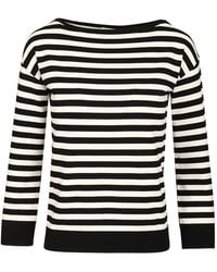 Weekend by Maxmara - Jersey A Rayas Con Cuello Barco - Lyst