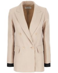 Max Mara - Blazer Croisé À Revers Pointus - Lyst