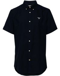 Barbour - Embroidered-logo Cotton Shirt - Lyst