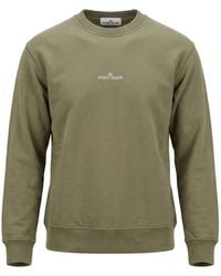 Stone Island - Logo-Print Long-Sleeve Sweatshirt - Lyst