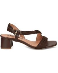 Bibi Lou - Lipe Embroidered-Strap Block-Heel Sandals - Lyst