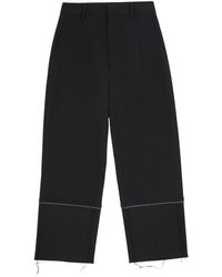 MM6 by Maison Martin Margiela - Turn-up Wide Brim Trousers - Lyst