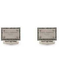 Dolce & Gabbana - Logo-Engraved Rectangle-Shape Cufflinks - Lyst