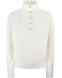 A.P.C. - Thea Cable-Knit Button Sweater - Lyst