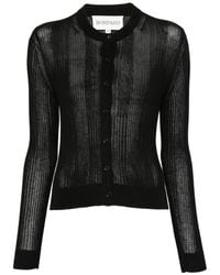 Bompard - Ribbed Button-Fastening Cardigan - Lyst