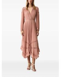 Twinset - Long Pleated Georgette Dress - Lyst