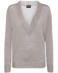 Tom Ford - V-Neck Long-Sleeve Sweater - Lyst
