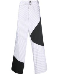 Kiko Kostadinov - Stripe-panelled Wide-leg Trousers - Lyst