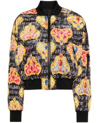 Versace - Heart-couture-print Bomber Jacket - Lyst