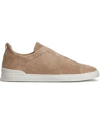 ZEGNA - Triple Stitch レザースニーカー - Lyst